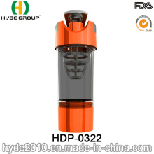 2017 Portable BPA FREI Kunststoff Pulver Protein Shaker Flasche, Kundenspezifische PP Kunststoff Shaker Flasche (HDP-0322)